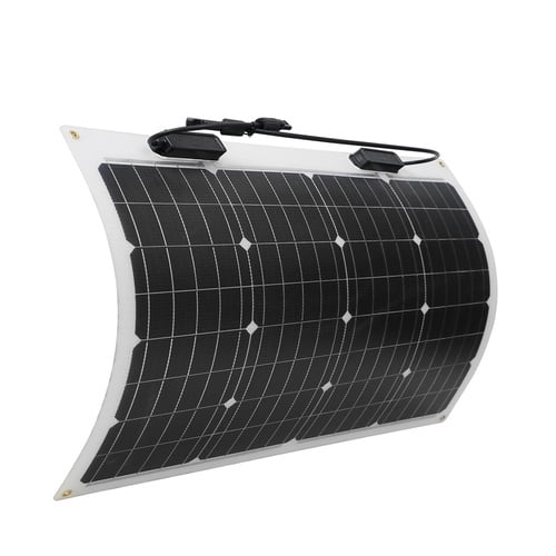 Renogy 50 Watt 12 Volt Monocrystalline Solar Panel black Compact Design